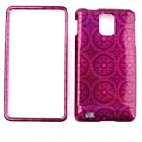 SAMSUNG INFUSE 4G I997 Transparent Hot Pink Circular Patterns HARD PROTECTO ....