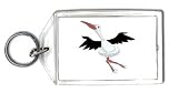 Keychain with dancing, crane, ballet