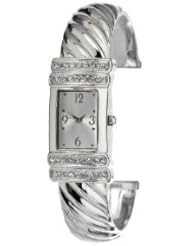 FMD Silver Bangle Crystal Accented Womens Watch FMDCT403