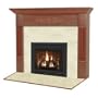 Viceroy R Flush Fireplace Mantel in Medium English Chestnut