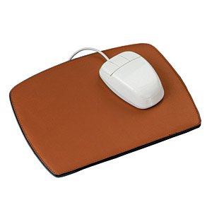 Black Royce Leather Man Made Leather Mouse Pad