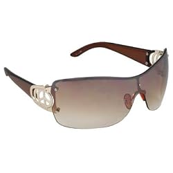 Frameless Wrap Around Peace Symbol Sunglasses High Fashion -- SEVERAL COLORS