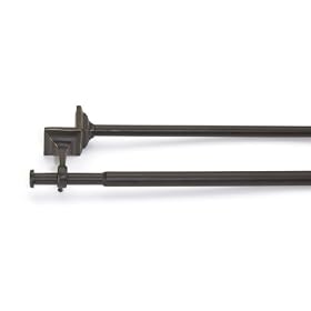 Umbra Mission 24 to 36-Inch Double Tension Curtain Rod, Darjeeling Bronze