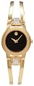 Movado Women's Amorosa Gold-Plated Diamond Accented Bangle Bracelet Watch #0604984