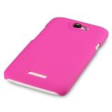 31WsgIASRlL. SL160  HTC ONE X SOLID HOT PINK HYBRID RUBBERISED BACK COVER CASE, IN QUBITS RETAIL PACKAGING