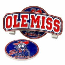 Mississippi Miss) Rebels Slider Clip With Golf Ball Marker Of 3)