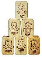 "How Are You Feeling?" Rubber Stamps Set of Six in French