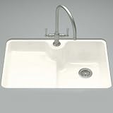 Kohler K-64951U-BI Carrizo White/Color Undermount - Double Bowl Kitchen Sink - Biscuit
