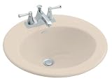 Bathroom Sink Drop In Self Rimming by Kohler - K-2917-4 in Biscuit