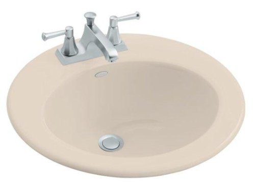 Bathroom Sink Drop In Self Rimming by Kohler - K-2917-4 in Biscuit