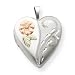 Sterling Silver and 12k Black Hills Gold Heart Locket