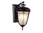 Kenroy Home 70242MTBZ Boulevard Wall Lantern with Light Amber Glass Shade, Metallic Bronze, Large
