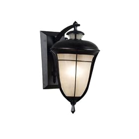 Kenroy Home 70242MTBZ Boulevard Wall Lantern with Light Amber Glass Shade, Metallic... by Kenroy Home