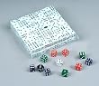 200 Pcs Poly Bag 16 Mm Dice(Wt-Bl-Bk-Rd-Gn) - Dice Dice