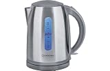 [HSB] Cookworks Illuminating Jug Kettle - Silver with Microfibre HSB® Cleaning Glove