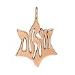14K Rose Gold Star of David Pendant