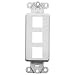 Leviton QuickPort Decora Multimedia Insert - Modular insert - white - 3 ports