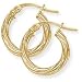 9ct Twisted Hoop Earrings. Beautiful presentation gift box and anonymous outer packaging. Money back if not 100% delighted