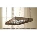Rogar Hammered Copper Rectangular Pot Rack with Copper Accessories 30-in.