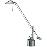 Normande Brushed Steel Halogen Desk Lamp