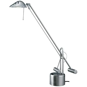 Normande Halogen Desk Lamp, Brushed Steel