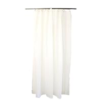 Nuvo Design Fabric Shower Curtain with Metal Grommets and Weighted Hem, White