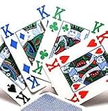Copag Plastik Kartenspiel mit 4-Farb Index! Poker Size mit Jumbo Index in blau