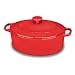Cuisinart Chef's Classic Enameled Cast Iron 5-1/2-Quart Oval Covered Casserole, Red