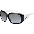 Fox Racing The Confab Adult Casual Wear Sunglasses w/ Free B&F Heart Sticker Bundle - Polished Black-White/Black-Grey Gradient