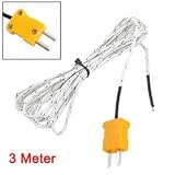 3 Meters Type K Thermocouple Temperature Measuring Probe Sensor Wire