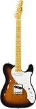Fender American Vintage \'69 Telecaster® Thinline Electric Guitar, 2 Tone Sunburst, Maple Fretboard