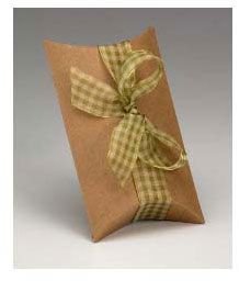 Bags &amp; Bows by Deluxe 255-070502-8 Kraft Pillow Boxes - Case of 250