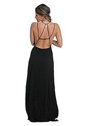 Sexy Spaghetti Strap Polyester/Rayon Dropped   Waistline Sheer Flowy Fitted Backless Cutout Floor Length Maxi Dress 