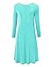 CTC Womens Round Neck 3/4 Sleeves Trapeze Dress