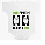 FREE SPEECH GREEN Baby Ultrasoft Onesie