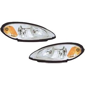 HEADLIGHT Right RH and Left LH Pair for CHRYSLER PT Cruiser (2001-2005), Lamp Assembly, 2001 2002 2003 2004 2005 01 02 03 04 05