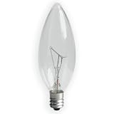 GE Lamps 19110 40-Watt Crystal Clear Blunt Tip B10 2CD