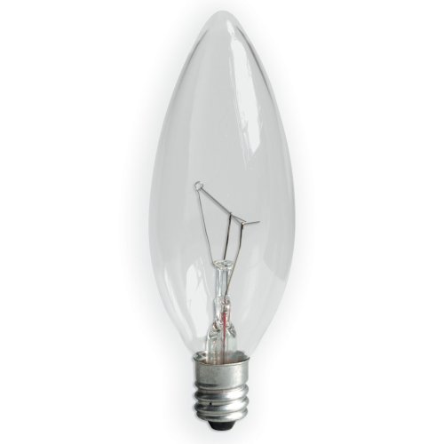 GE 19110-12 40-Watt Crystal Clear Blunt Tip B10, 12-Pack