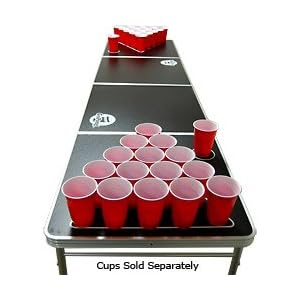 Best Buy Portable Beer Pong Table - 8 ft - Black: Furniture & Decor