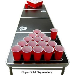Portable Beer Pong Table - 8 ft - Black