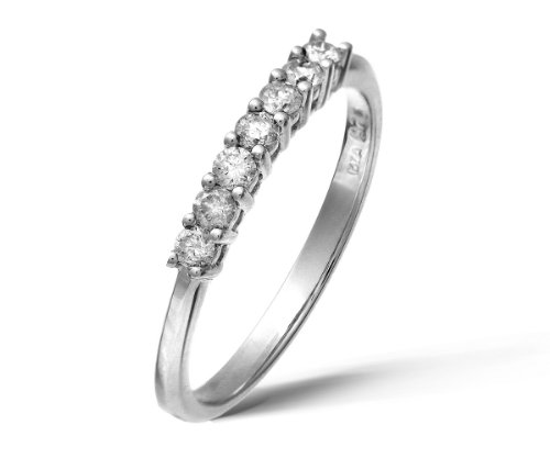 Damen-Ring 9 Karat (375) Wei&szlig;gold Diamant Gr. 48 (15.3) PR03643W-I Preisvergleich