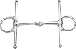 STA-BRITE Stainless Steel Full Cheek Snaffle Bit - Stainless Steel - 5"