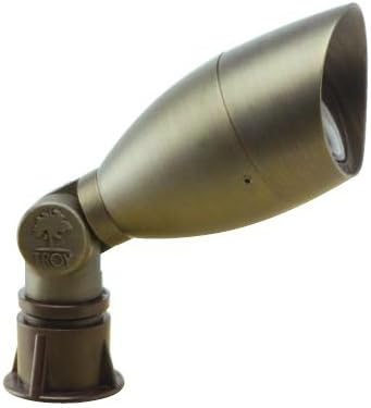 Troy Landscape R-F423B 12v Single Light Brass 20 Watt Accent Flood Light with MR, Natural Antique Bronze