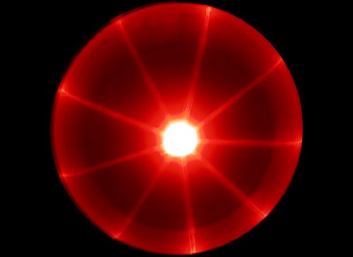 FLASHFLIGHT LED LIGHT UP FLYING DISC FRISBEE IN RED