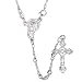 .925 Sterling Silver 3mm D/C Rosary Necklace