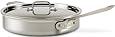 All-Clad 7403 MC2 Master Chef 2 Stainless Steel Tri-Ply Bonded Saute Pan with Lid Cookware, 3-Quart, Silver