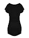 SATINA 2005 Convertible Short Sleeve Dolman Tunic Top (Black, Medium)