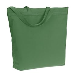 UltraClub Recycled Fiber Zippered Tote
