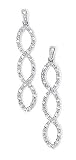 Sterling Silver Diamond Braid Earrings