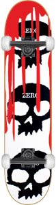 Zero 3 Skull Blood Cult White Skateboard 7.5 w/Black Trucks